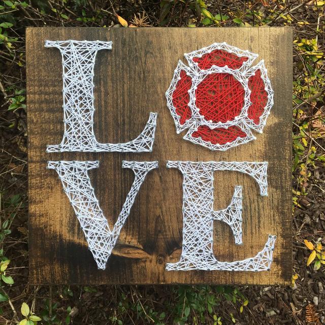 Love Firefighter Support Fire Family String Art Wood Sign Wall Art Home Decor-MADE TO ORDER