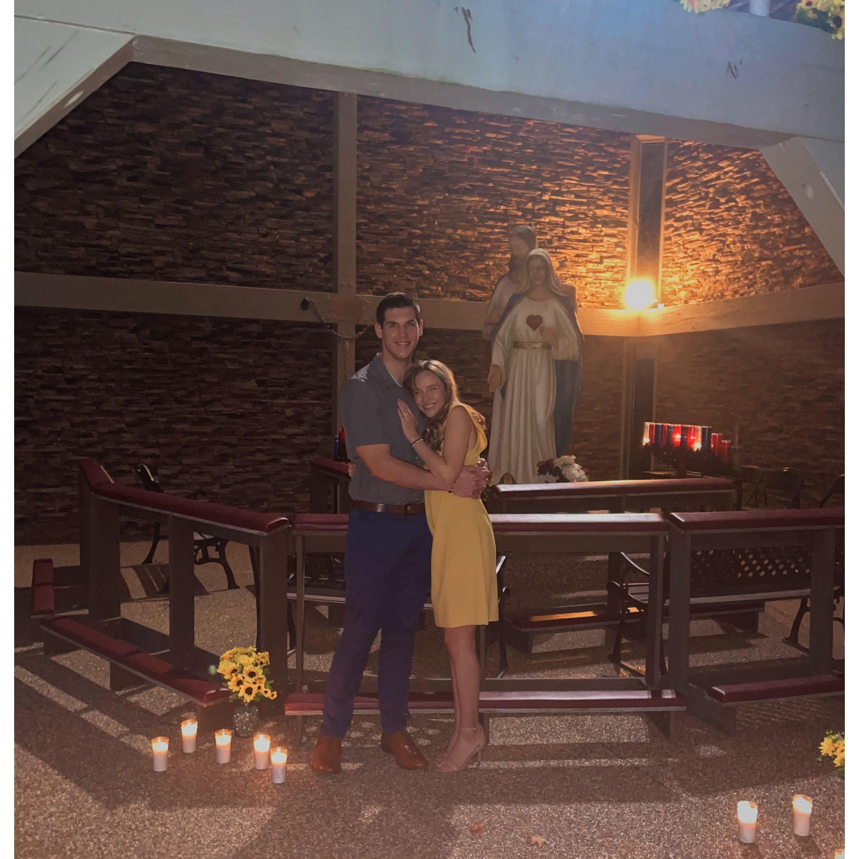 HE PROPOSED!