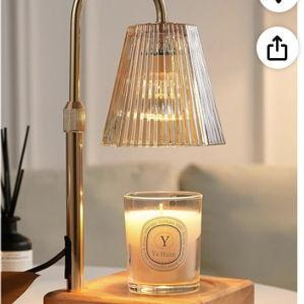 Candle Warmer Lamp with Timer, Dimmable Candle Warmer for Home Decor, Birthday Gifts for Women, Adjustable Height Wax Melt Warmer with 2 Bulbs