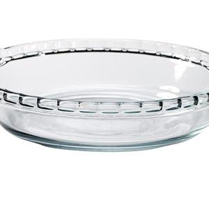 Anchor Hocking Oven Basics 9.5-Inch Deep Pie Plate, Clear, 1 Piece