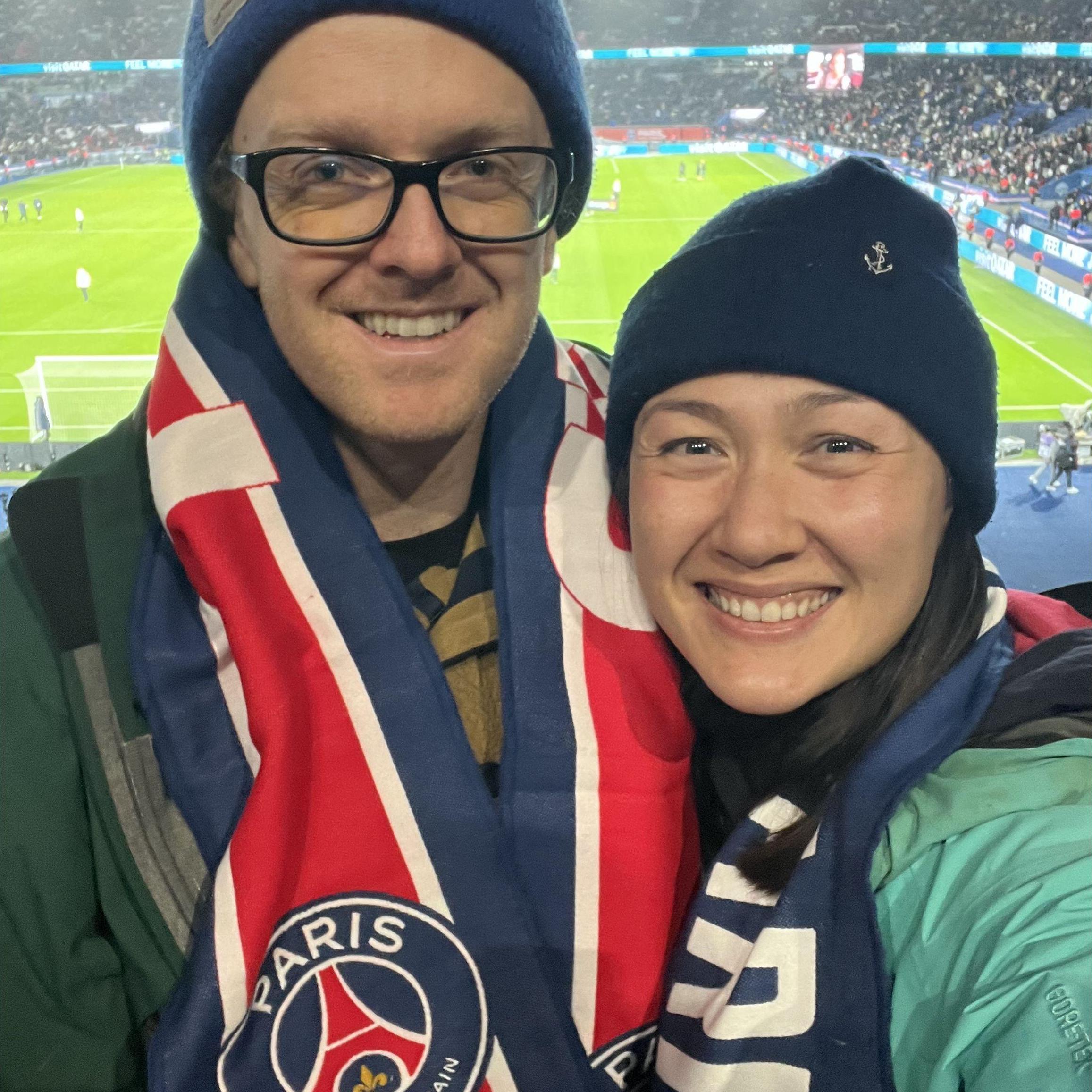 PSG football match in Paris, Dec 2023