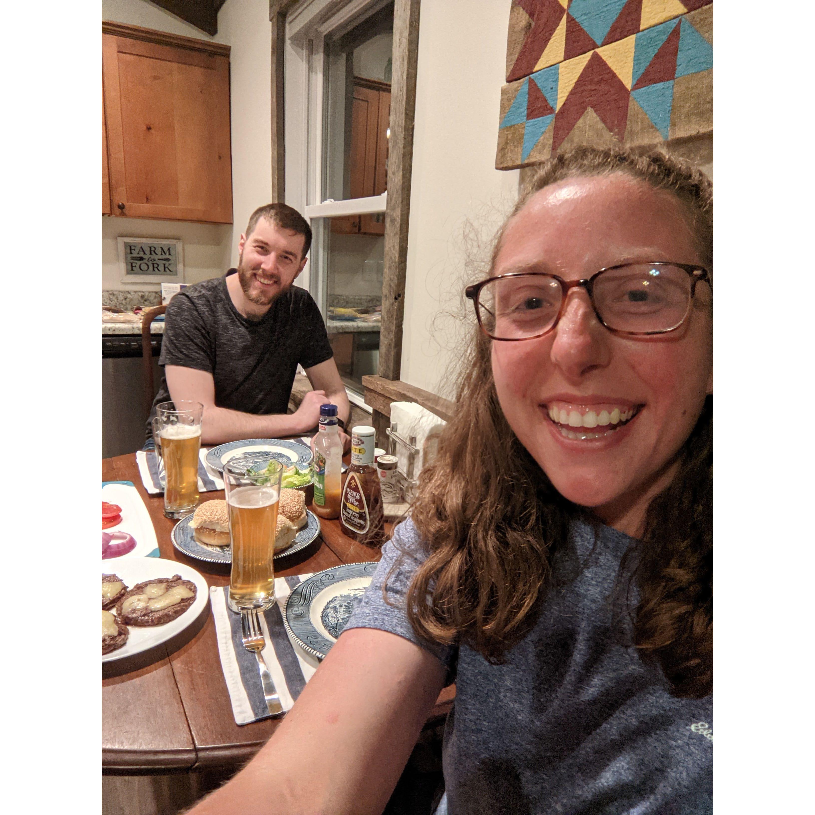 April 30, 2021-The first AT Visit in Marion VA. We got an adorable little cottage and enjoyed a weekend cooking and spending quality time together.