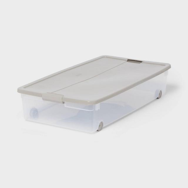 60qt Latching Clear Storage Box - Brightroom™