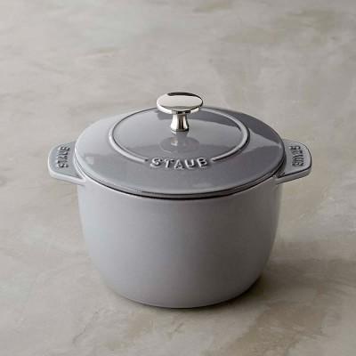 Staub Enameled Cast Iron Petite French Oven, 1 1/2 Qt.,Graphite