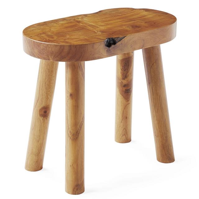 Teak Oval Stool