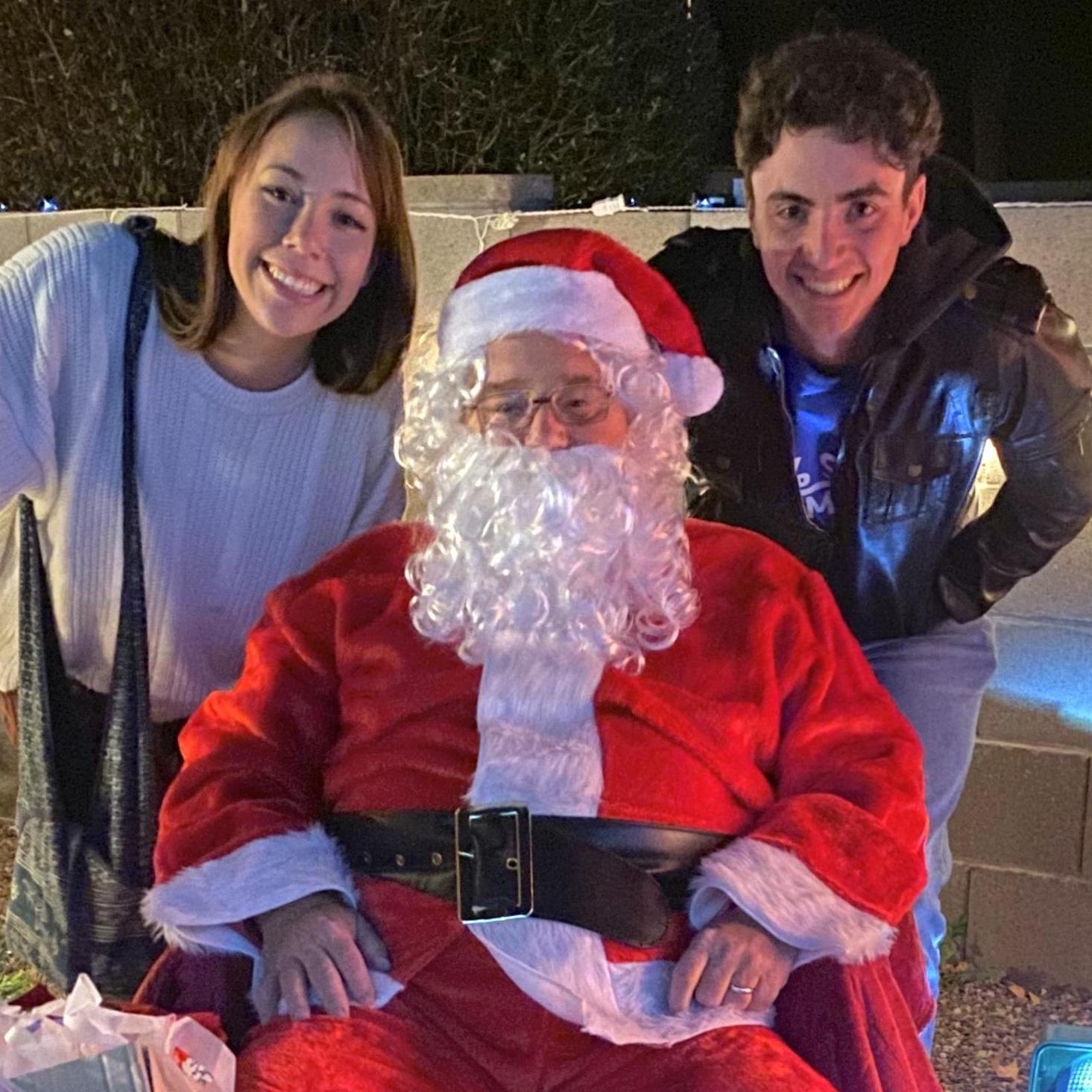 Our first Christmas together involved taking pictures at the best Christmas spot in town with marshmallows, hot cocoa, and Christmas decor galore.