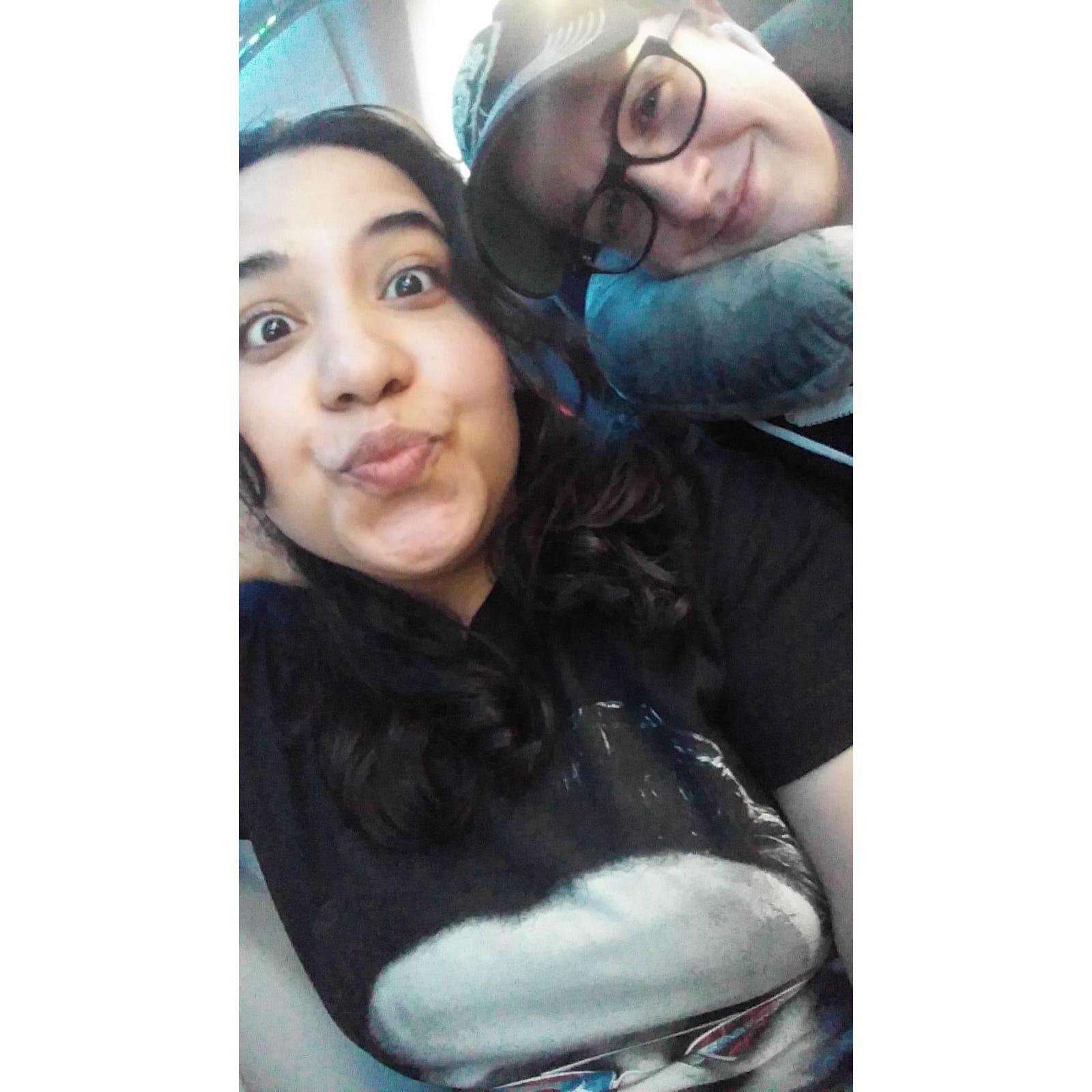 Dana and Mariette on a trip