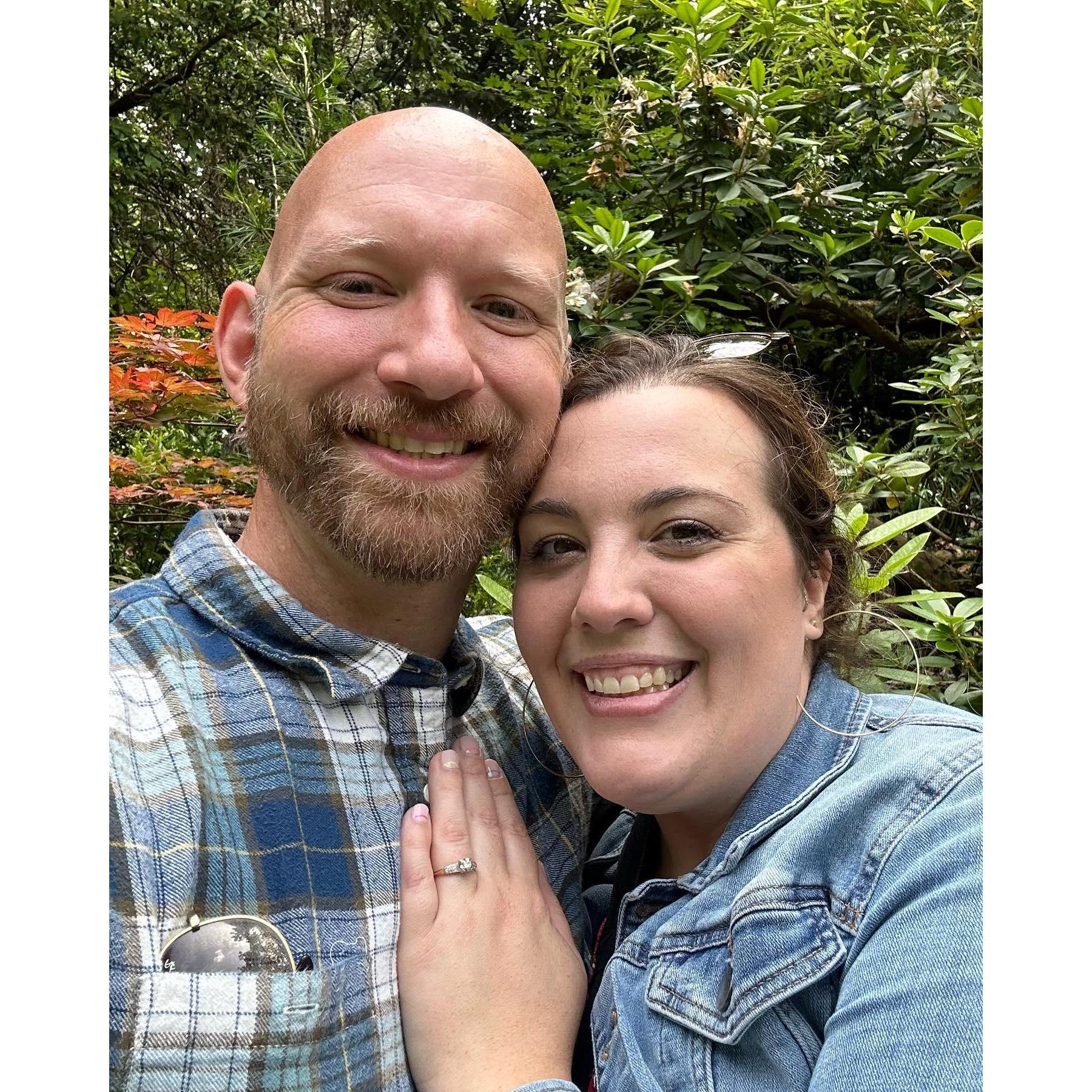 Right after he proposed at Kubota Gardens :)