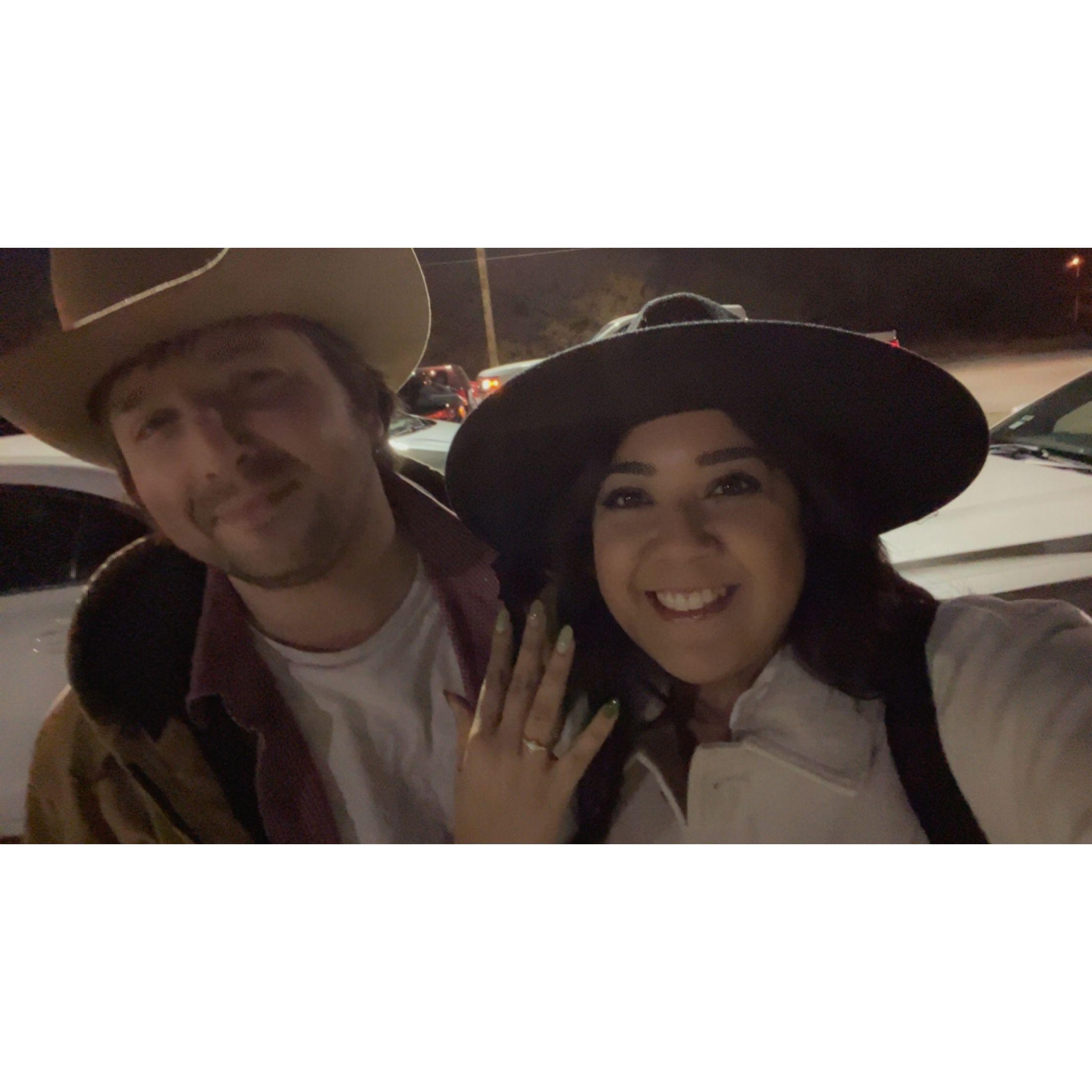 This is the pic we sent to our family and friends to announce the engagement!