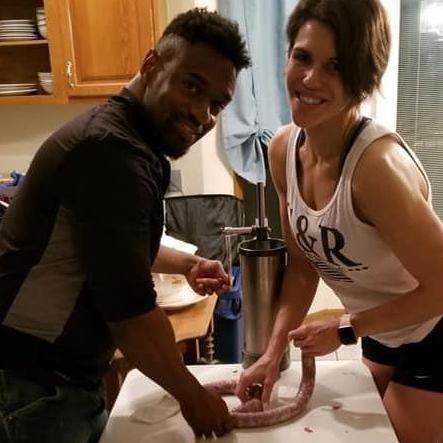 Ian got to learn the famous Kielbasa making!