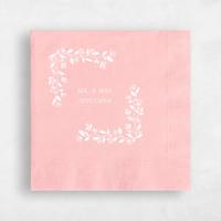 Pink Wedding Napkin - Kalispell Border