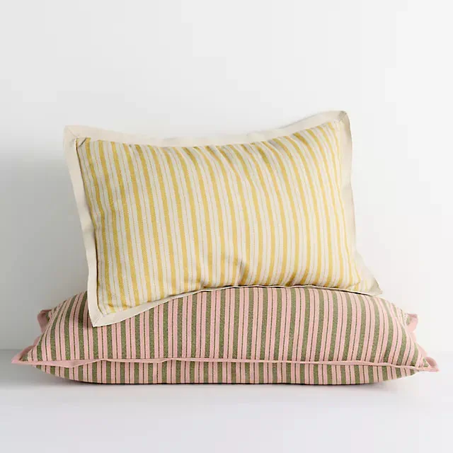 Emmett Cotton Printed Stripe Pillow