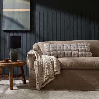 Organic Two Tone Rib Knit Throw