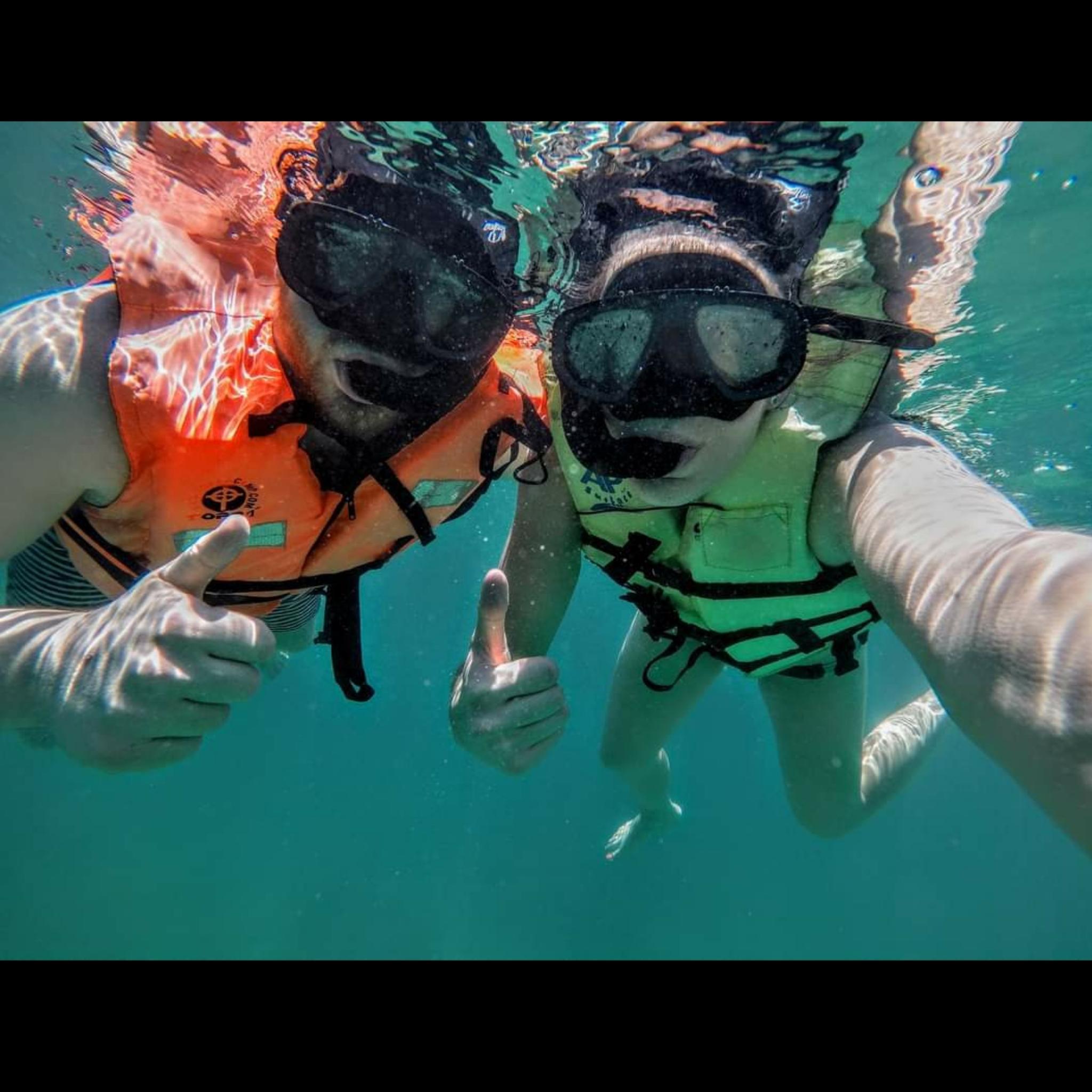 V's first time in the ocean and he agreed to go on a full day snorkeling trip!