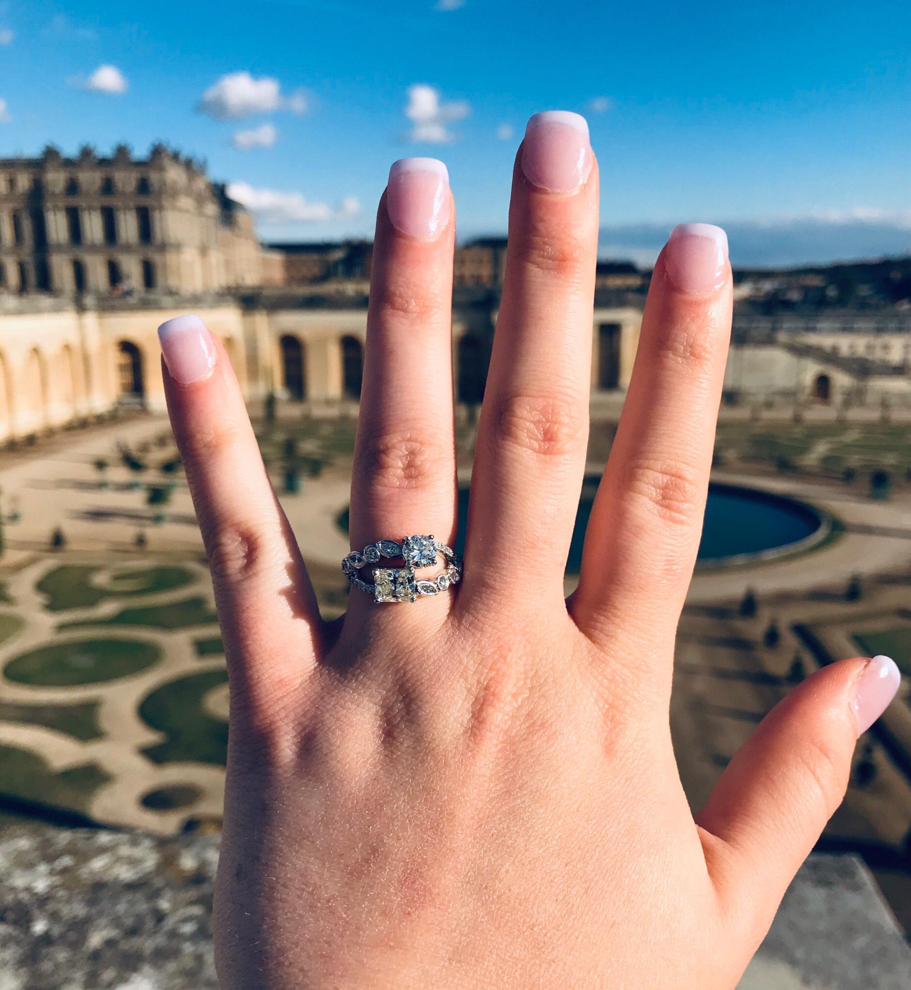 My gorgeous ring made with stones from each of our grandmothers rings