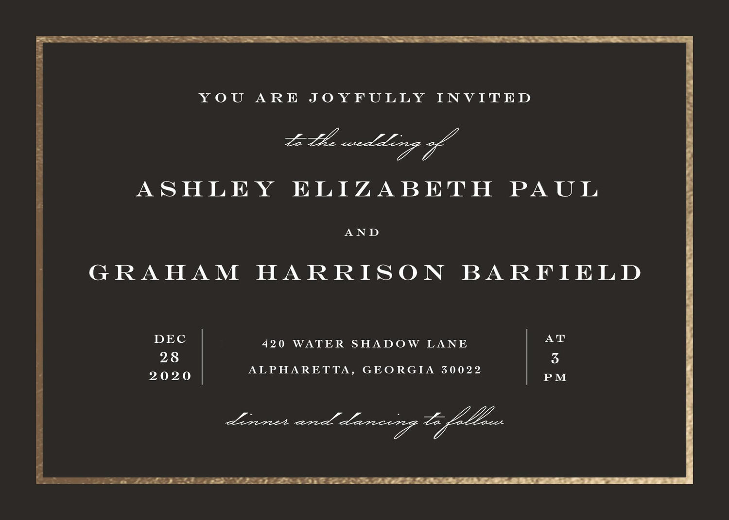 The Wedding Website of Ashley Elizabeth Paul and Graham Harrison Barfield