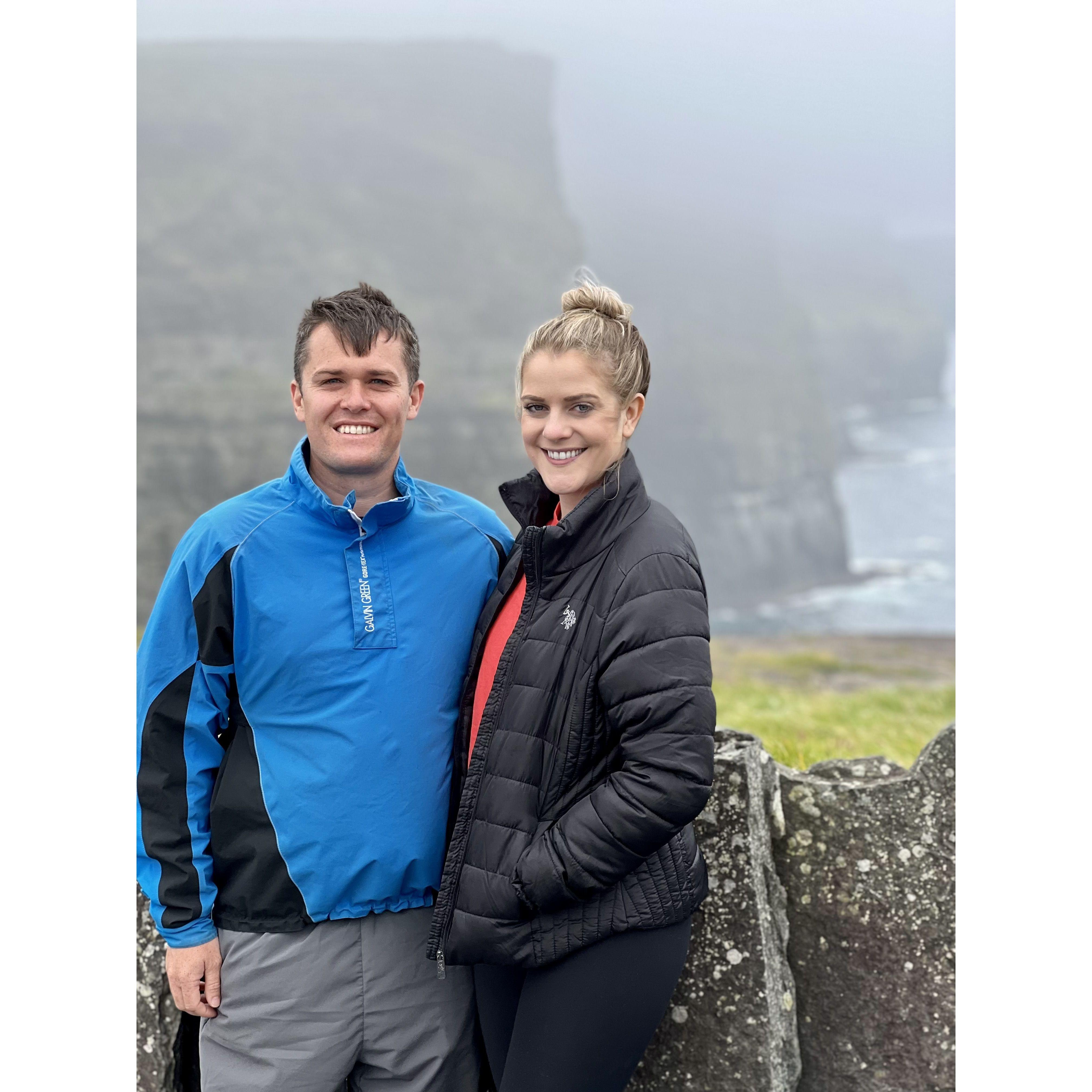 Exploring the Cliffs of Moher, the week before our proposal