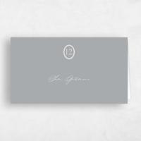 Grey Wedding Place Card - Manarola