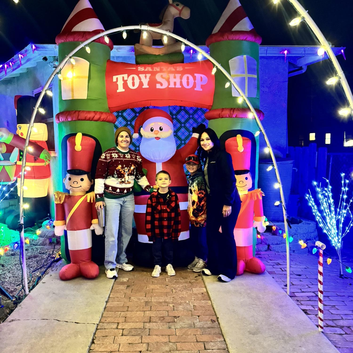 First time walking Christmas lights with the family