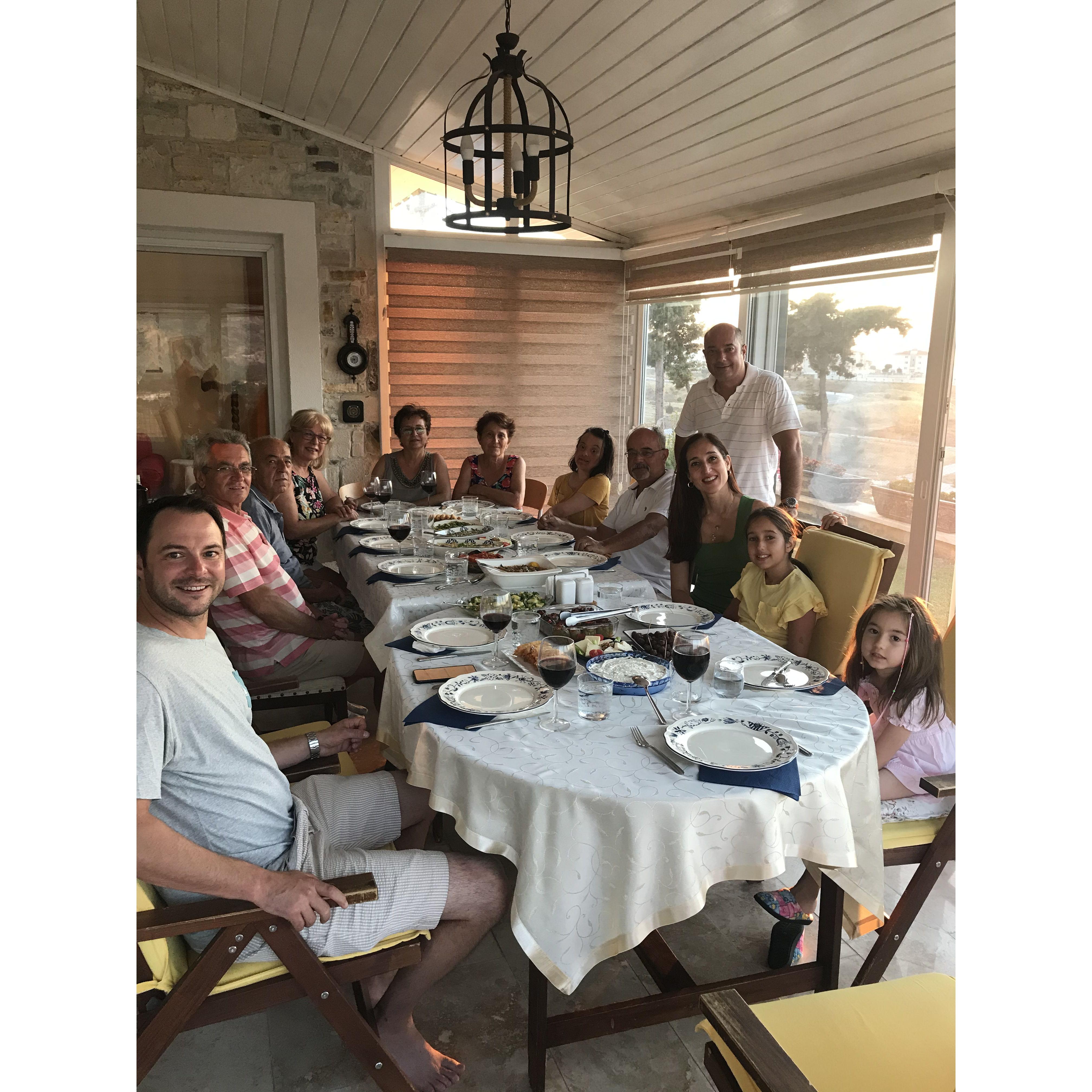 Dinner with family in Turkiye