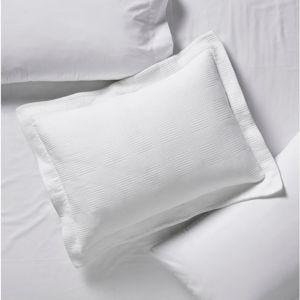 Vintage Matelassé Sham - White