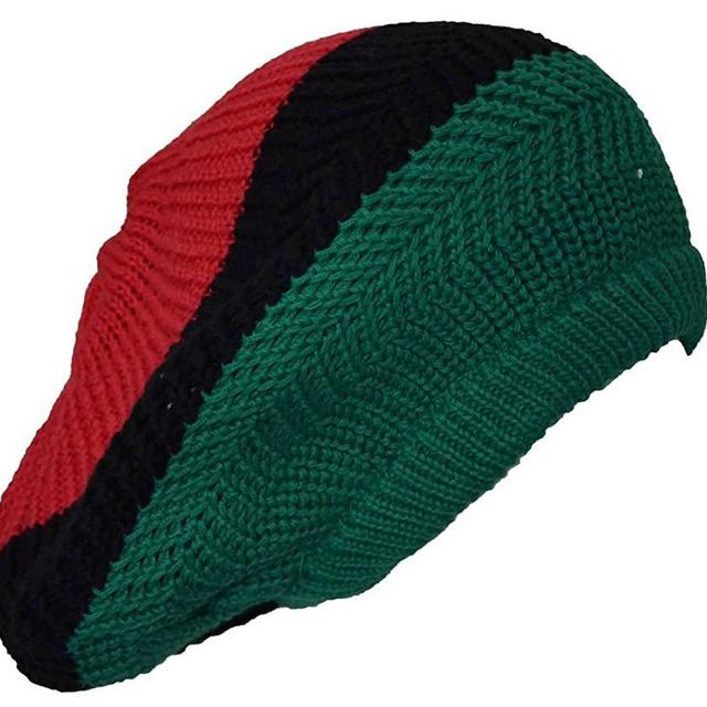 MM Men's Pan-African Cotton Beret Cap Hat Red Black Green