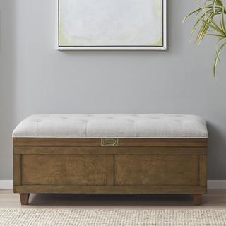 Klara Wood & Upholstered Soft Close Storage Bench