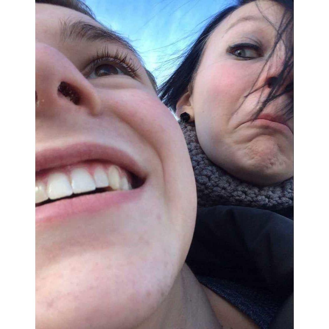 Walking home from high school together, 2015 or 2016