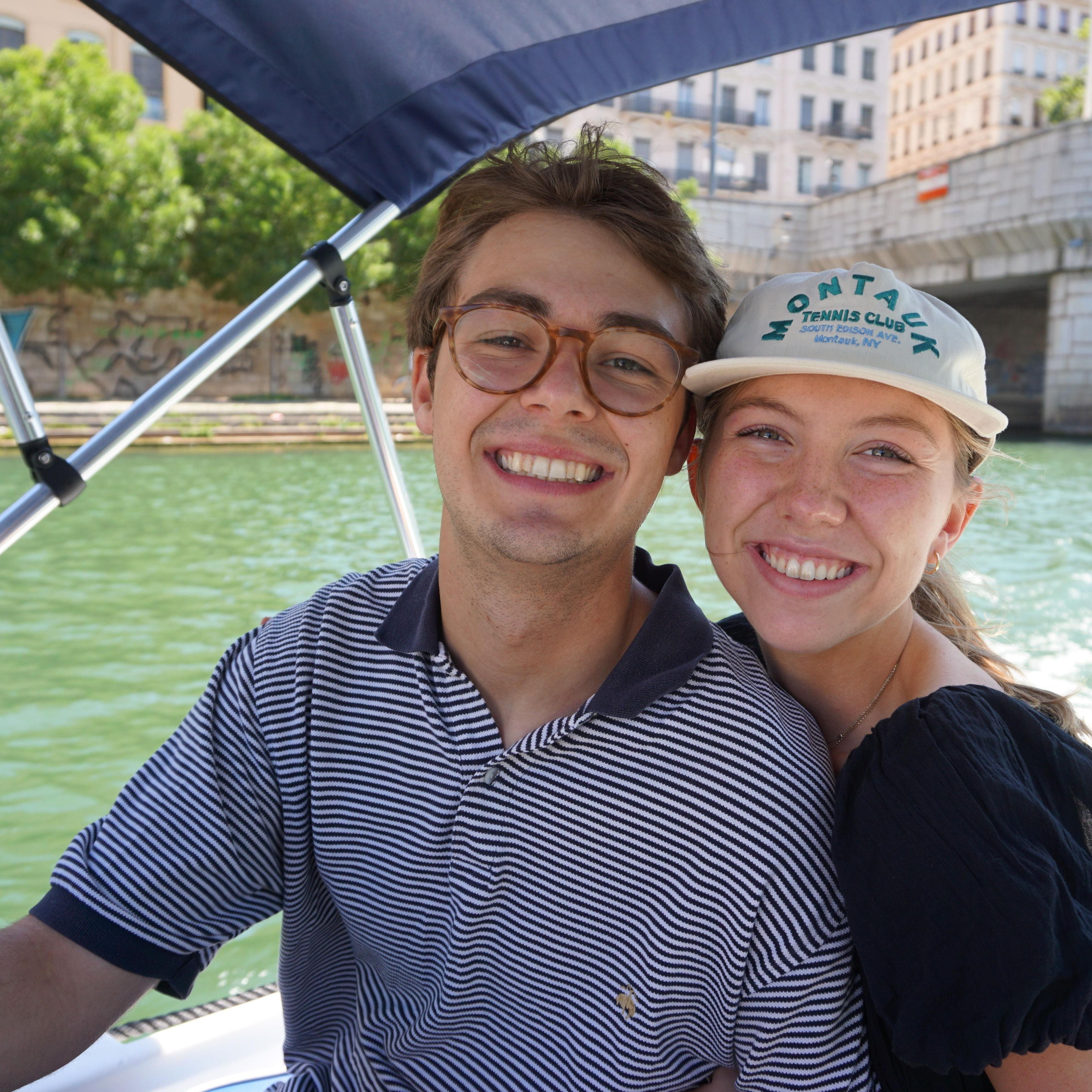 study abroad trip to Lyon, France where somehow we rented a boat... june 2023