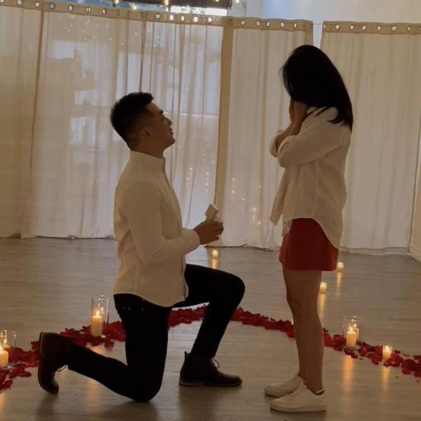 Fun fact - the ring box was actually upside down when Isaac proposed hahaha