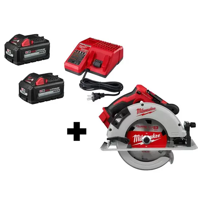 M18 18-Volt Lithium-Ion Brushless Cordless 7-1/4 in. Circular Saw with (2) 6.0 Ah Batteries and Charger