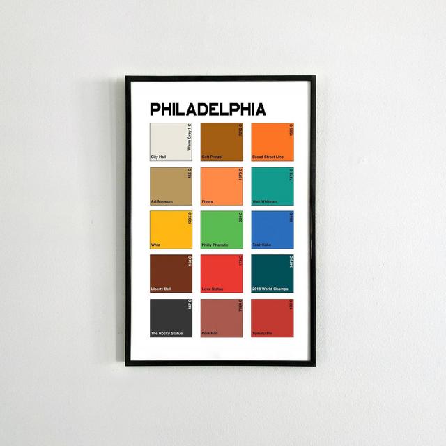 PHILADELPHIA Philly City Art 11x17 Poster / Pantone Color Minimalist Wall Art Print