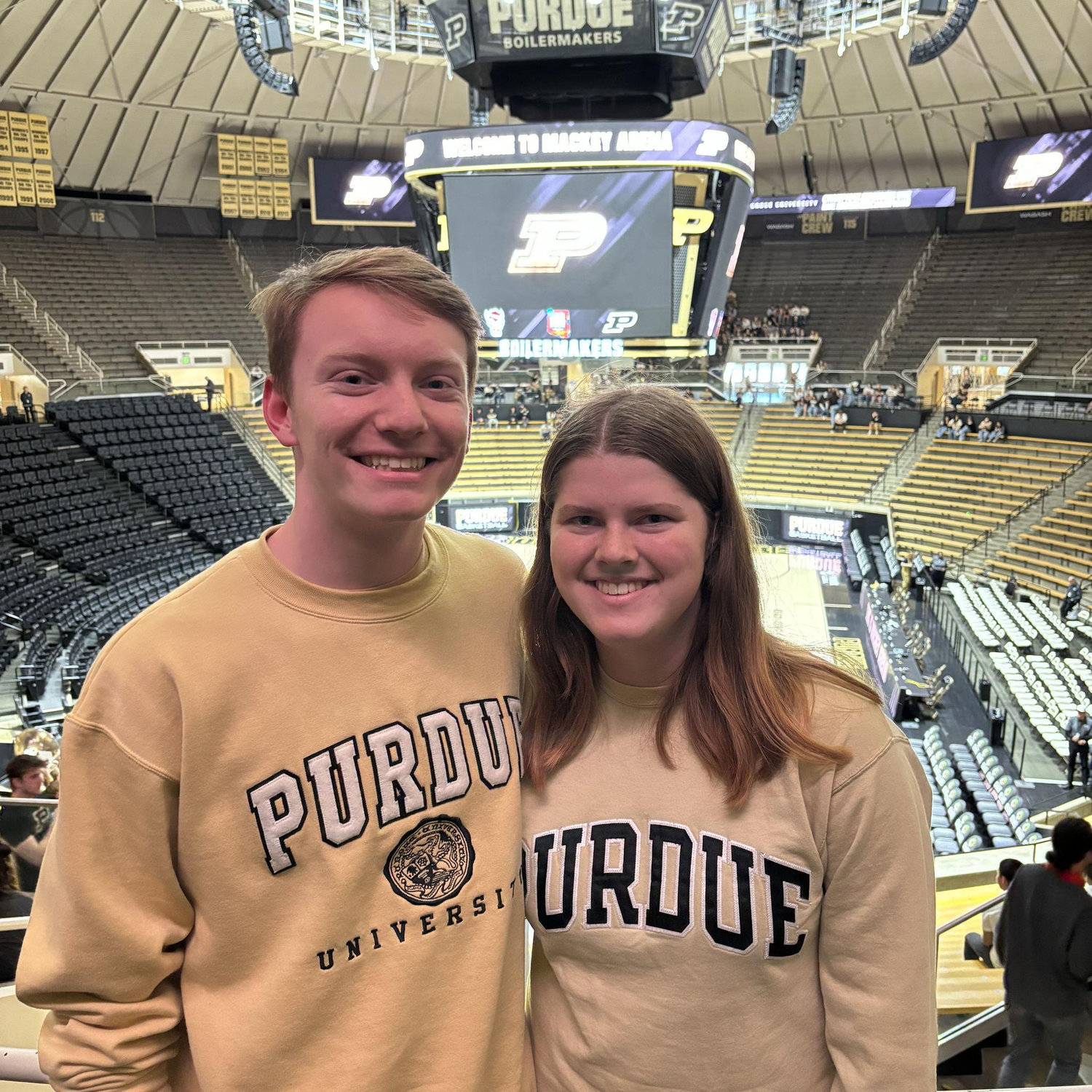 Watching the Purdue Final Four at a Mackey Arena watch party, April 2024. Purdue reaching the Final Four is just as rare as a total solar eclipse passing through Indiana.
