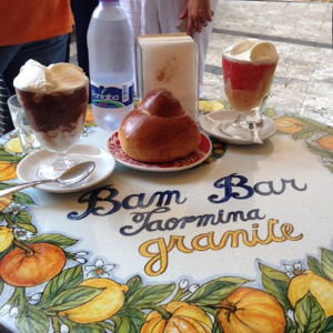 Granita Breakfast in Taormina