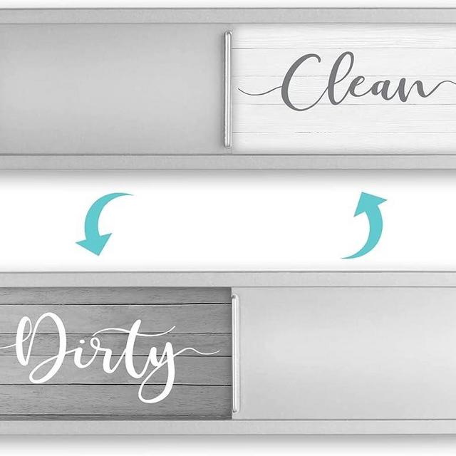 Dishwasher Magnet Clean Dirty Sign, Clean Dirty Magnet for Dishwasher, Dirty Clean Dishwasher Magnet, Dishwasher Clean Dirty Sign, Strong/Non Scratch Farmhouse Rustic Wood Design