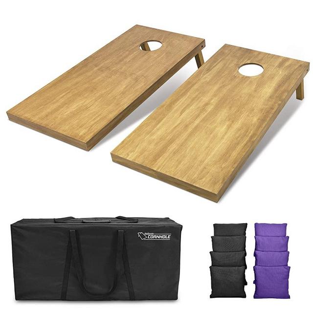 GoSports 4'x2' Regulation Size Wooden Cornhole Boards Set - Includes Carrying Case and Bean Bags (Choose Your Colors) Over 100 Color Combinations