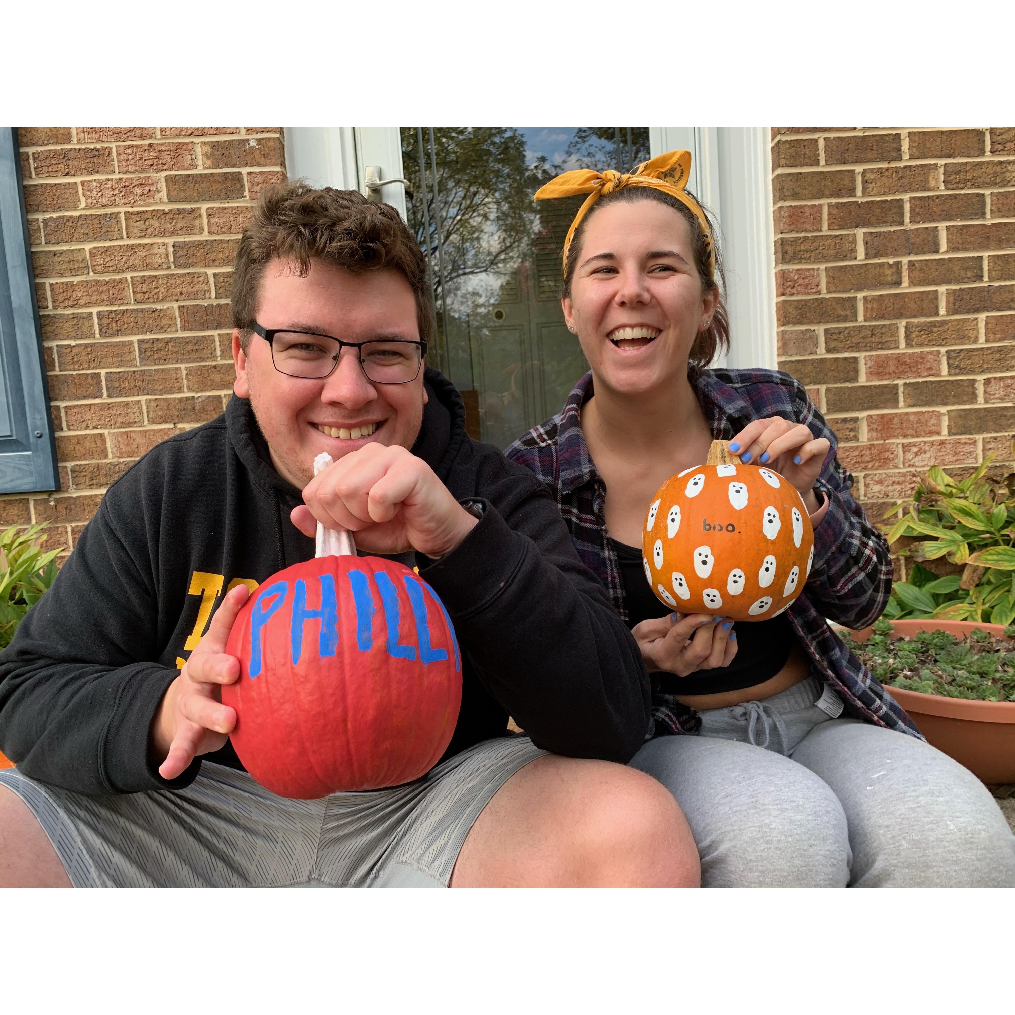 Pumpkin decorating in 2020