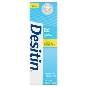 Desitin Rapid Relief Zinc Oxide Diaper Rash Cream, 4.8 oz