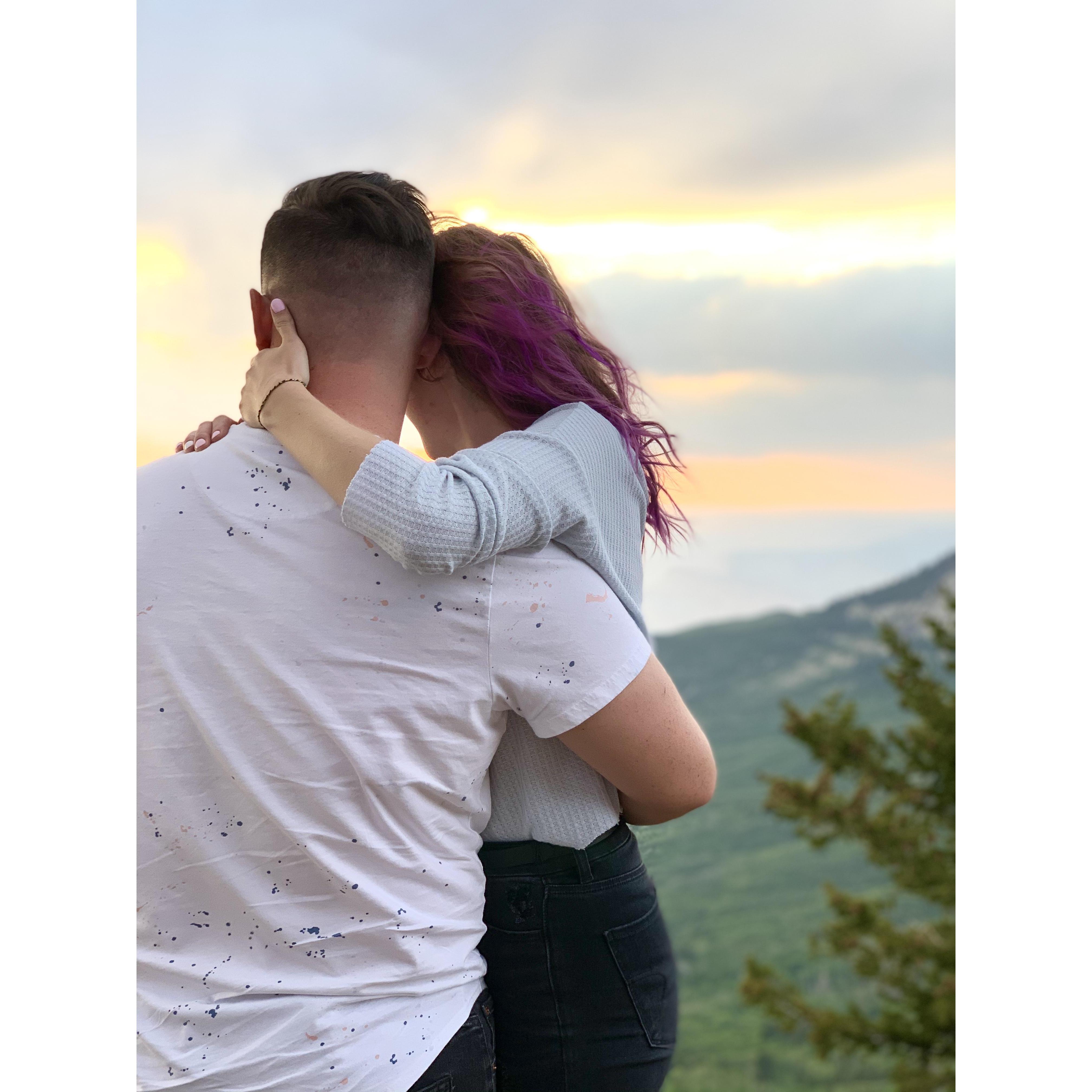 Another picture from our engagement. I remember how excited I was to get such a good picture with the sun!