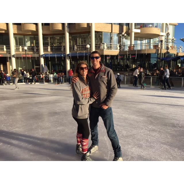 Enjoying a beautiful sunny (yet still chilly) day for outdoor ice skating in Washington, DC!