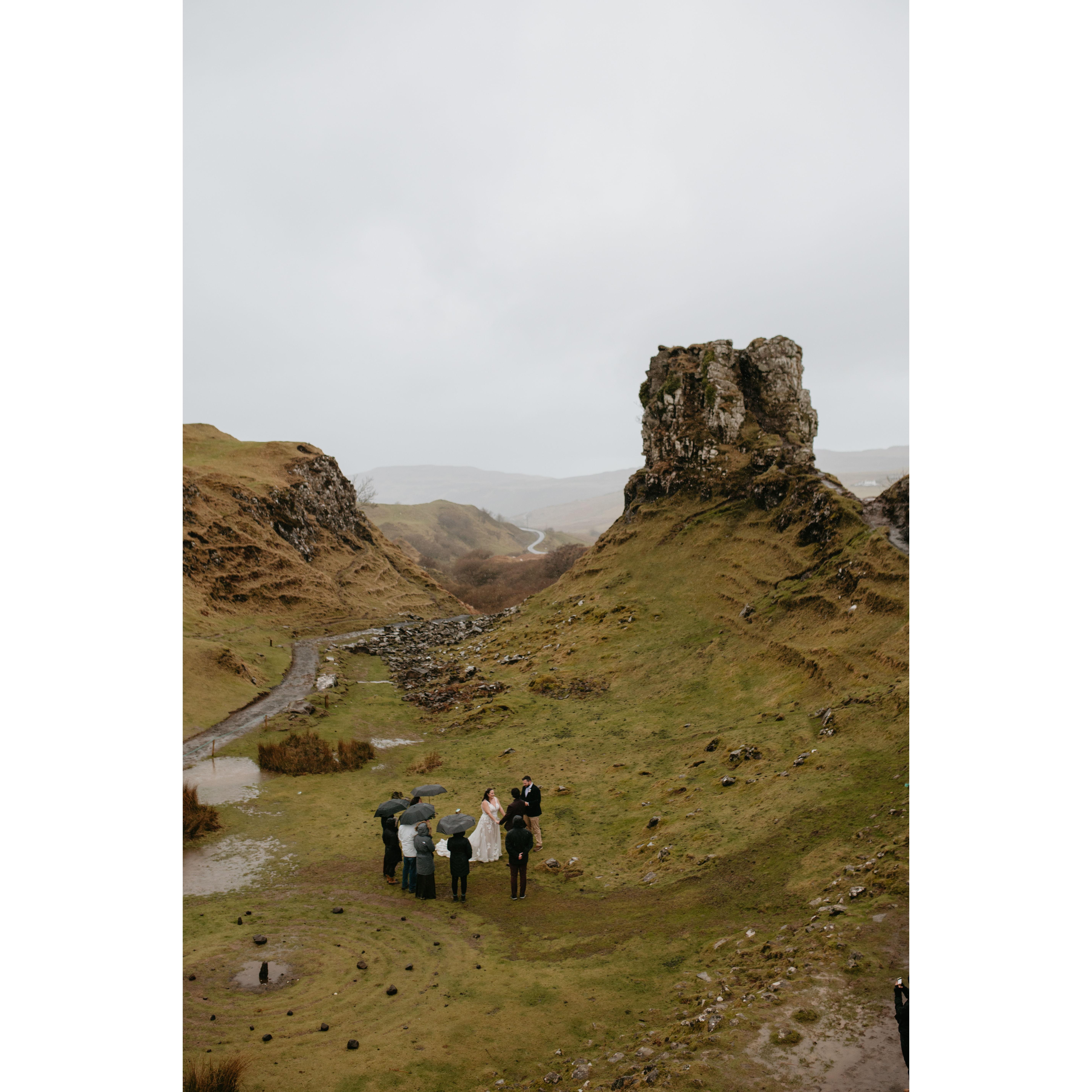 Though we had a break from the weather during our private vows and portraits, it started drizzling again during the ceremony...but that meant we had the ENTIRE place to ourselves!