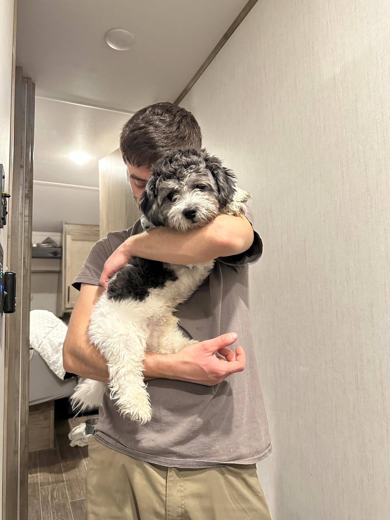 Hugs in our new home!