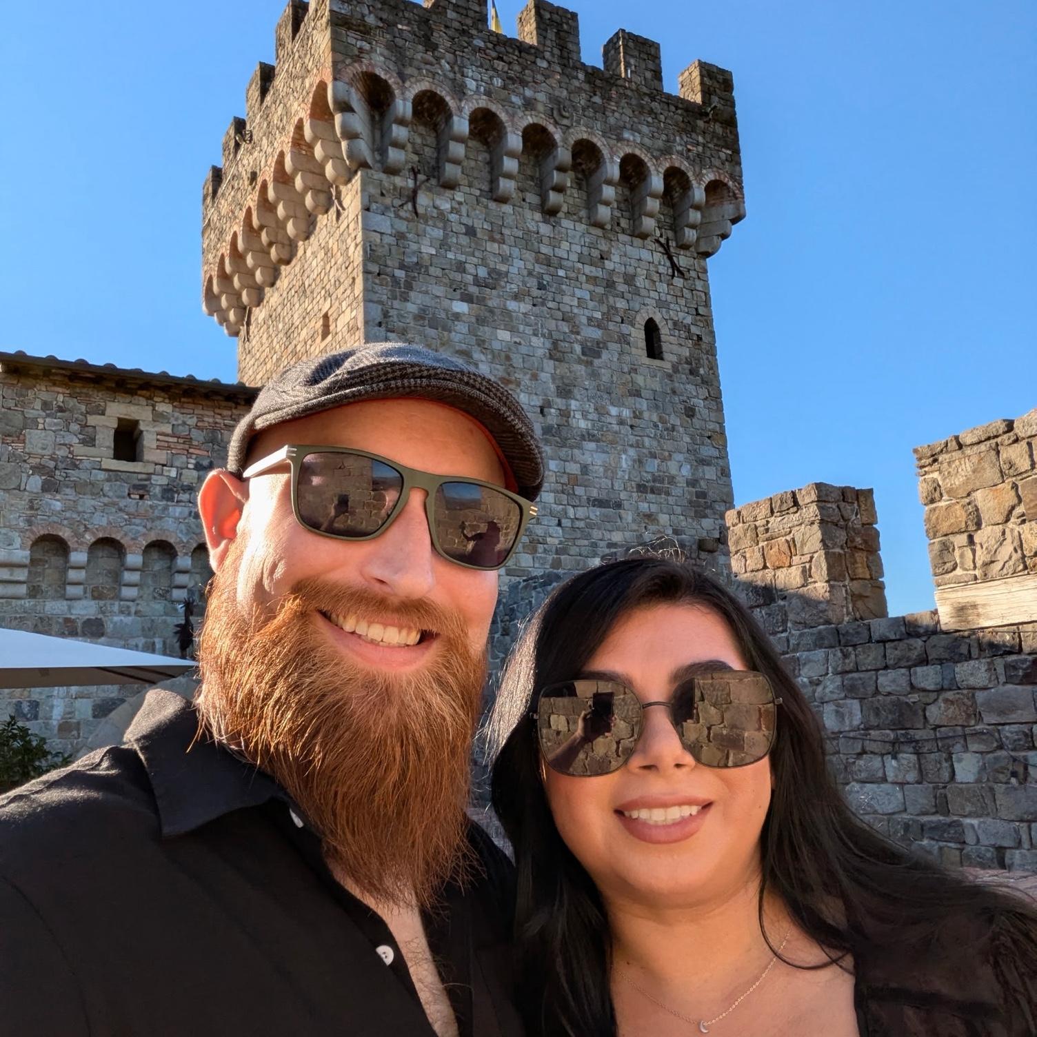 Where he got down on one knee! The Castillo de Amarosa