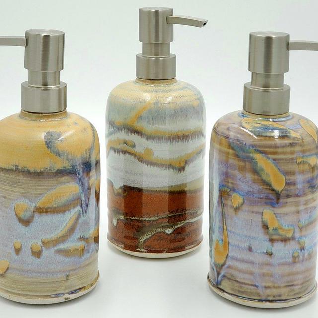 Liscom Hill Pottery - Mels Landscape Lotion Bottle