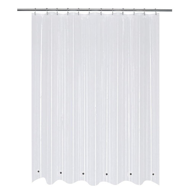 Mrs Awesome 70x70 Shower Curtain Liner with 6 Magnets PEVA 8G Thick & Heavy Duty Plastic Shower Curtain for Bathroom, Waterproof,70 x 70 inches, Clear