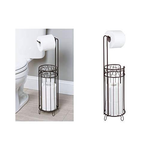 iDesign Twigz Bath, Free Standing Toilet Paper Roll Holder for Bathroom Storage - Bronze