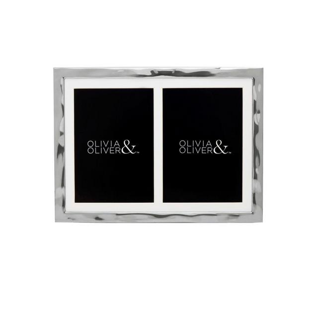 Olivia & Oliver™ Harper 5-Inch x 7-Inch Double Invitation Frame in Silver