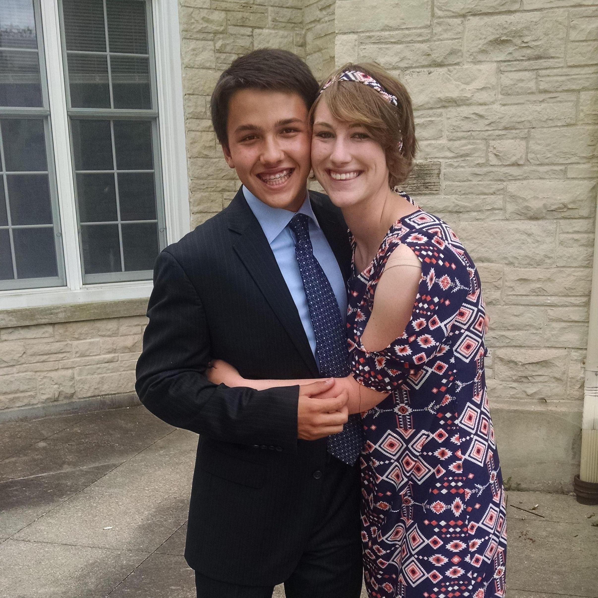 We met in 2012 at the WASC Leadership Camp, then held at Edgewood College. Though we don't have photo evidence of our original meet-cute, enjoy this photo of us circa 2015 at summer camp together!