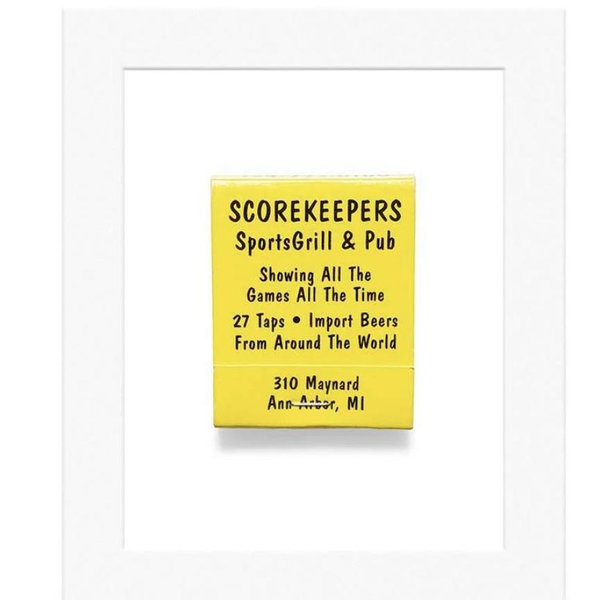 Scorekeepers (Ann Arbor, MI) Print @matchbookdiaries — c r c