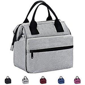 Srise Lunch Box Insulated Lunch Bag For Men &Women Meal Prep Lunch Tote Boxes For Kids & Adults（Grey）